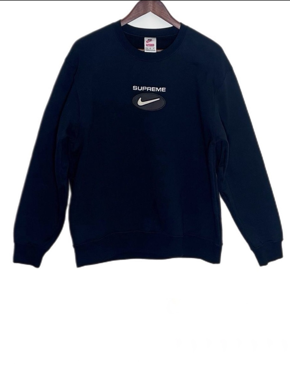 Supreme Nike Jewel Crewneck Black Sweatshirt Size Medium NWOT